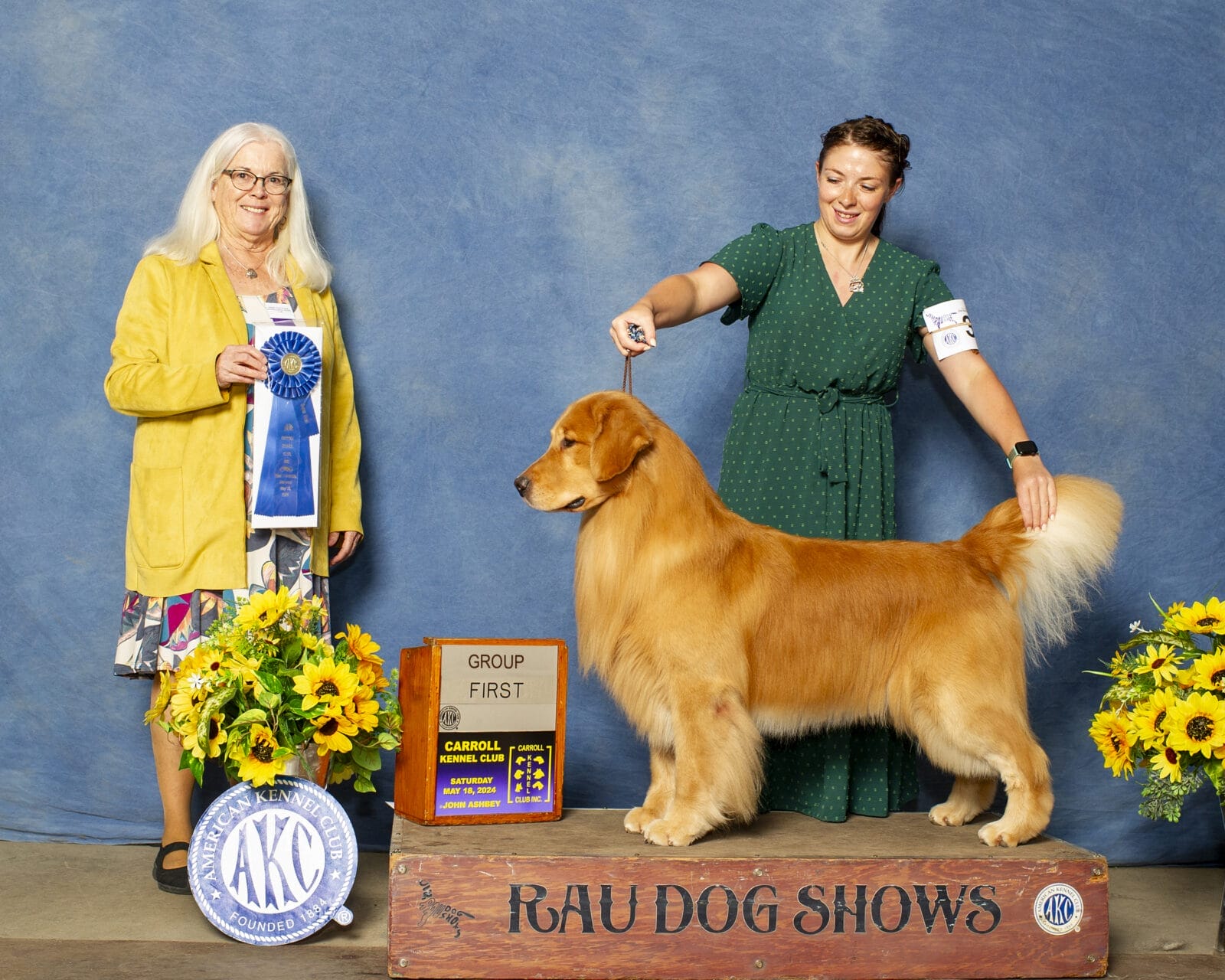 Photo of BISS US GCHB CH CAMP.MEX.GCM.PNM Forever’s Wine, Beer, Whiskey, a  Golden Retriever.
